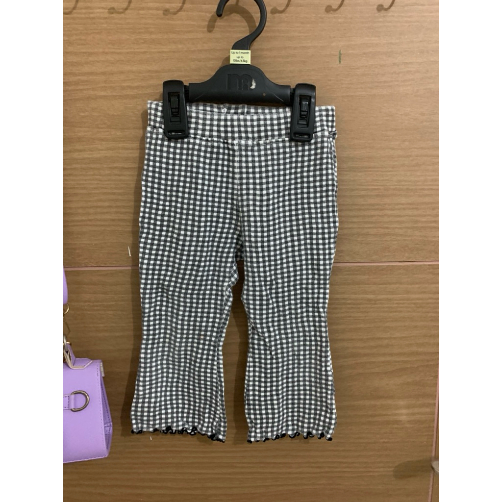 1-3 (Y) Merry Go Round Check Cutbray Pants สําหรับเด็กผู้หญิง