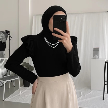 Fira Top Blouse สไตล์เกาหลี -01 Fira Top เสื้อเกาหลีสําหรับผู้หญิง