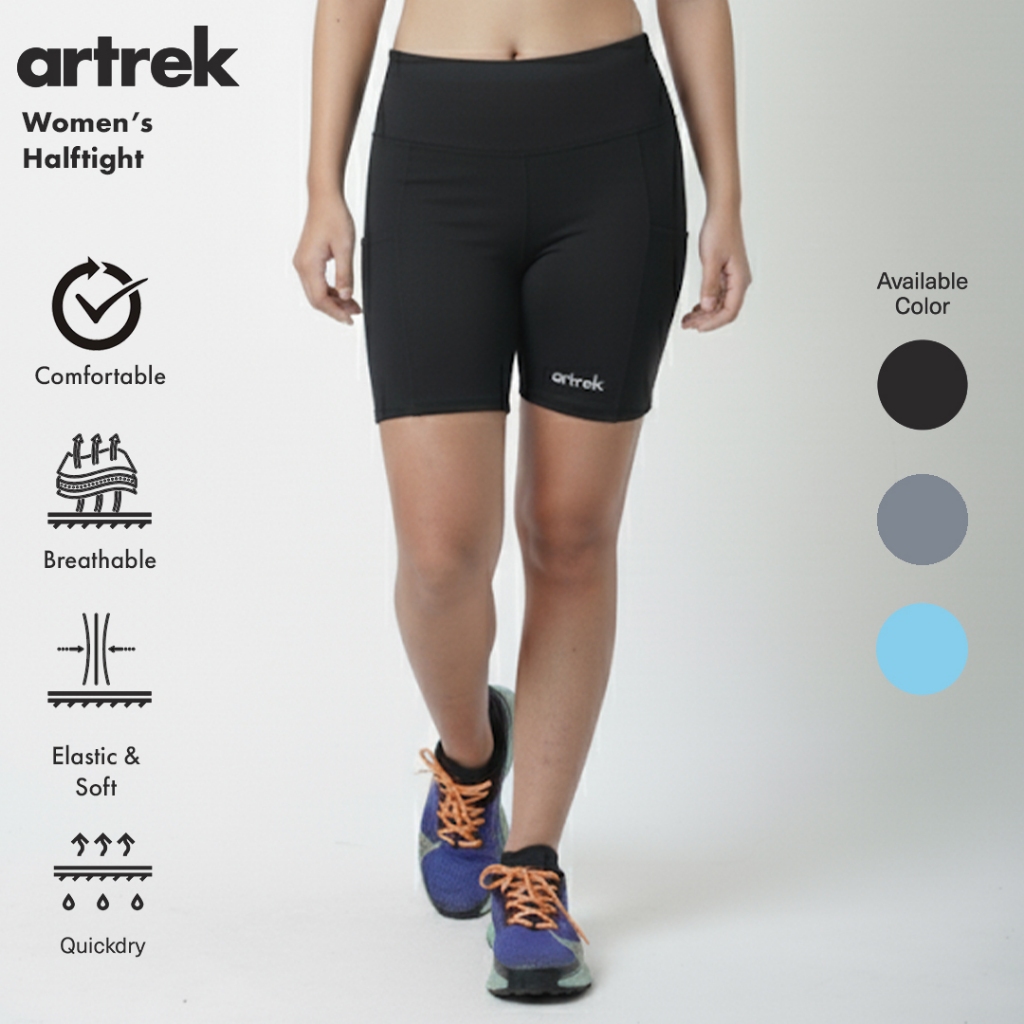 Artrek กางเกงรัดรูปครึ่งยางยืดนุ่มสบายสําหรับผู้หญิง