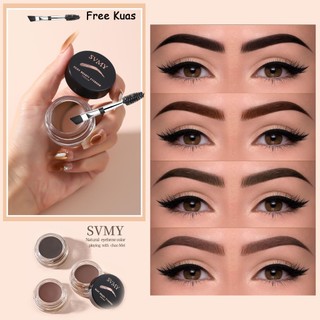 eyebrow cream gel kuas eyebrow cream dapat membuat alis tampak lebih tebal, penuh berdimensi 3D 6504