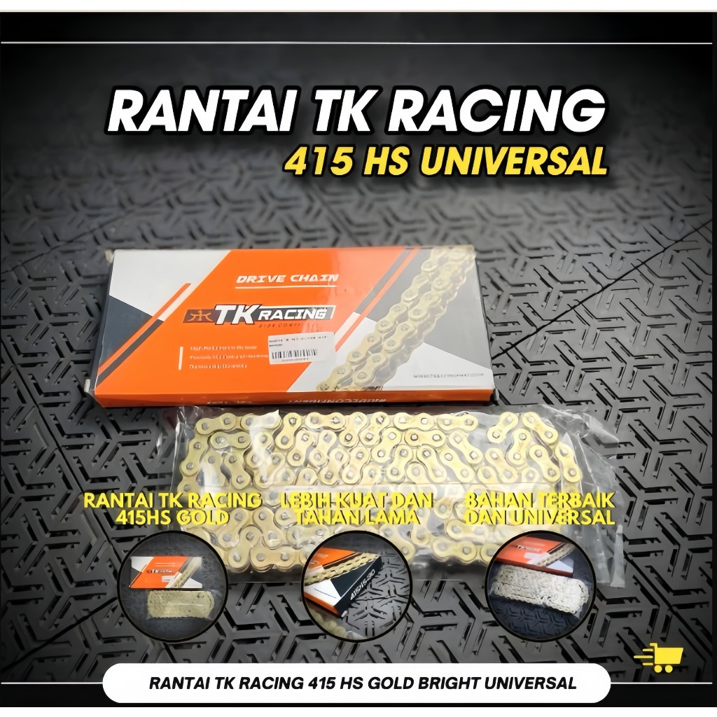 TK RACING CHAIN HS 415 130L/ TK JAPAN GOLD THIN GEAR CHAIN 415