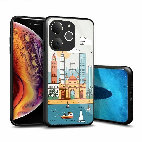 [K07] Softcase Glass สําหรับ Realme Note 70 / Note 70T เคสเคลือบเงา Realme Note 70 / Note 70T Case R