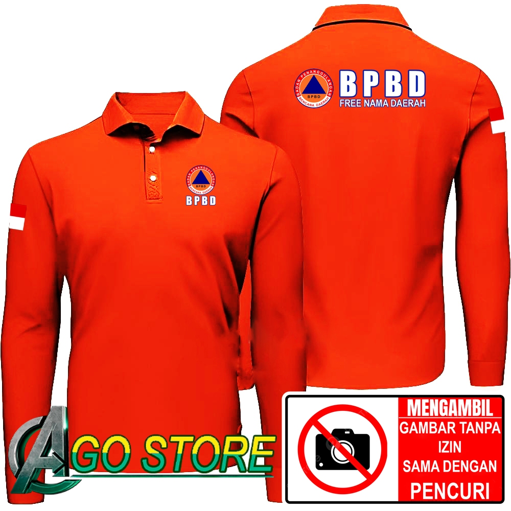 เสื้อยืดคอปก รุ่น BPBD เสื้อยืดคอปก - REGIONAL DISASTER MANAGEMENT BODY - ฟรี REGIONAL NAME DTF SCRE