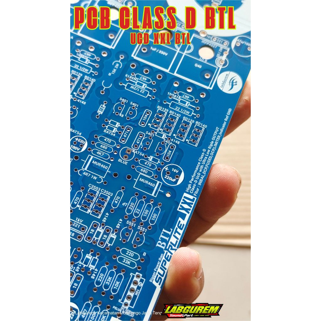 PCB CLASS D BTL UCD BTL PCB สองชั้น ใหม่
