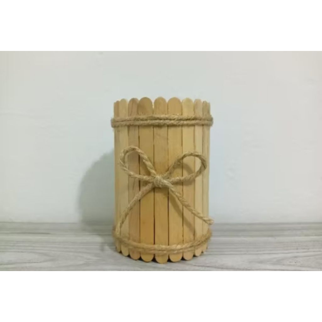 ความงาม กล่องดินสอ/กล่องดินสอ ทําจากไม้ไอติม/ไม้ไอติม งานฝีมืองานฝีมือ