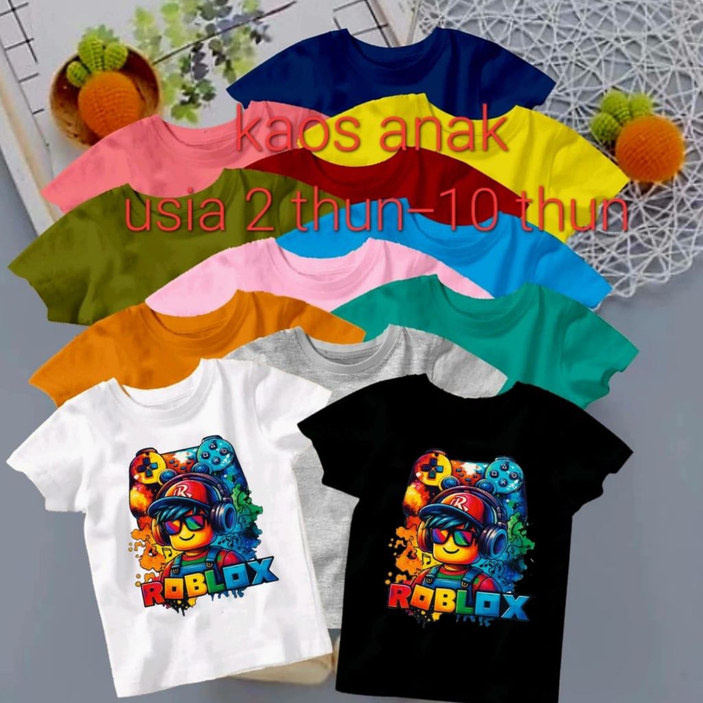 เสื้อยืด BOYS ROBLOX CLOTHES FOR CHILDREN AGED 2-10 YEARS [ROBLOX AVATAR 3]