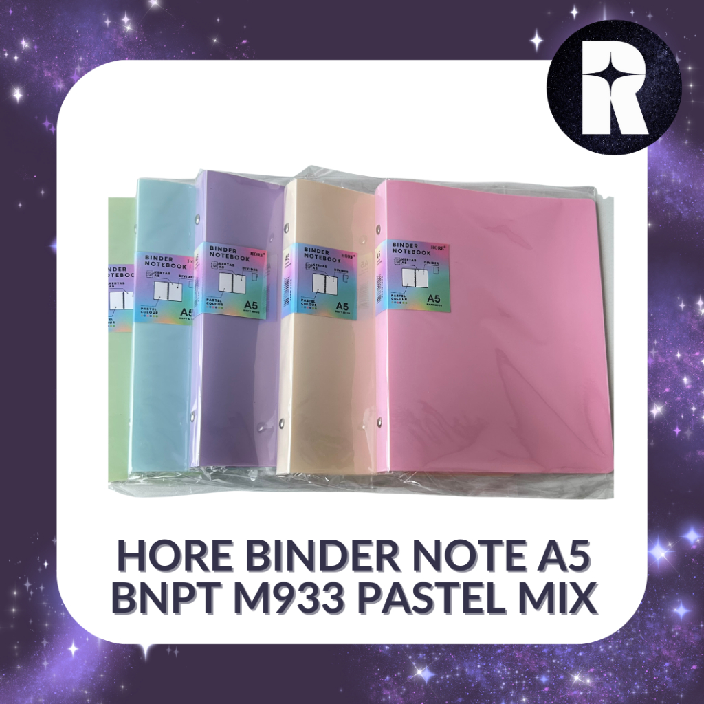 HORE BINDER NOTE B5 / A5 BNPT M986 / M933 PASTEL MIX