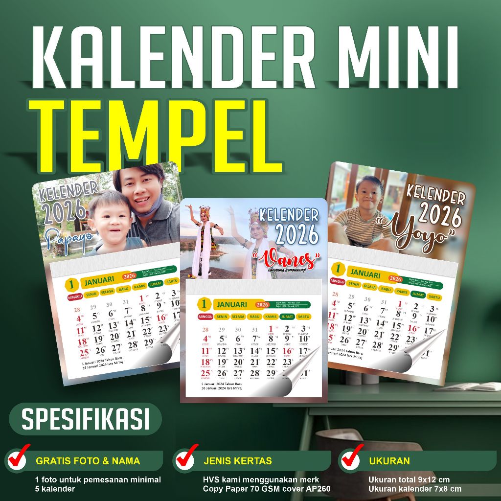 ปฏิทินแท่งจิ๋ว ปฏิทิน 2026