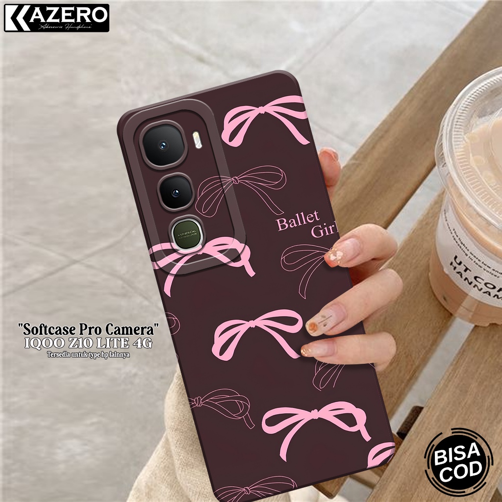 Softcase Hp IQOO Z10 LITE 4Gแฟชั่นล่าสุดกรณีริบบิ้นIQOO Z10 LITE 4GซิลิโคนProกล้องIQOO Z10 LITE 4G K
