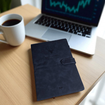 สมุดปกหนังหัวเข็มขัดแม่เหล็ก - TL4