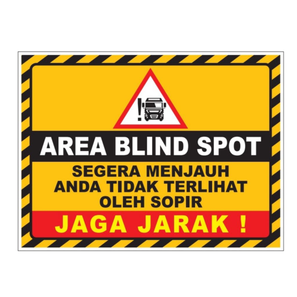 LANSCAPE PORTRAIT BLINDSPOT AREA STICKER UK 15X20 กันน้ํา VYNIL MATERIAL WLBEE
