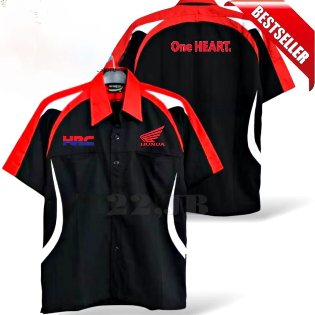 KEMEJA HRC ซ้ายหน้าอกผสมHonda HRCเสื้อHonda HRCเสื้อHonda HRCชุดHonda HRC Pdh Honda HRCเสื้อทํางานHo