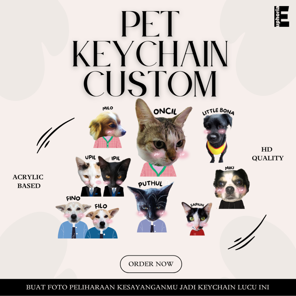 GANTUNGAN KEYCHAIN CAT DOG MEME CAT DOG FREEBIES EVENT ANABUL MERCHANDISE