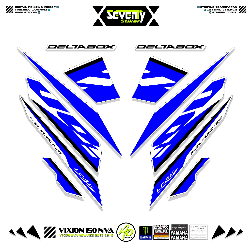 STRIPING YAMAHA VIXION 150 ADVANCE NVA 2015-2017 MOTIF 7 สติ๊กเกอร์สติ๊กเกอร์ VIXION ADVANCE 150 มาต