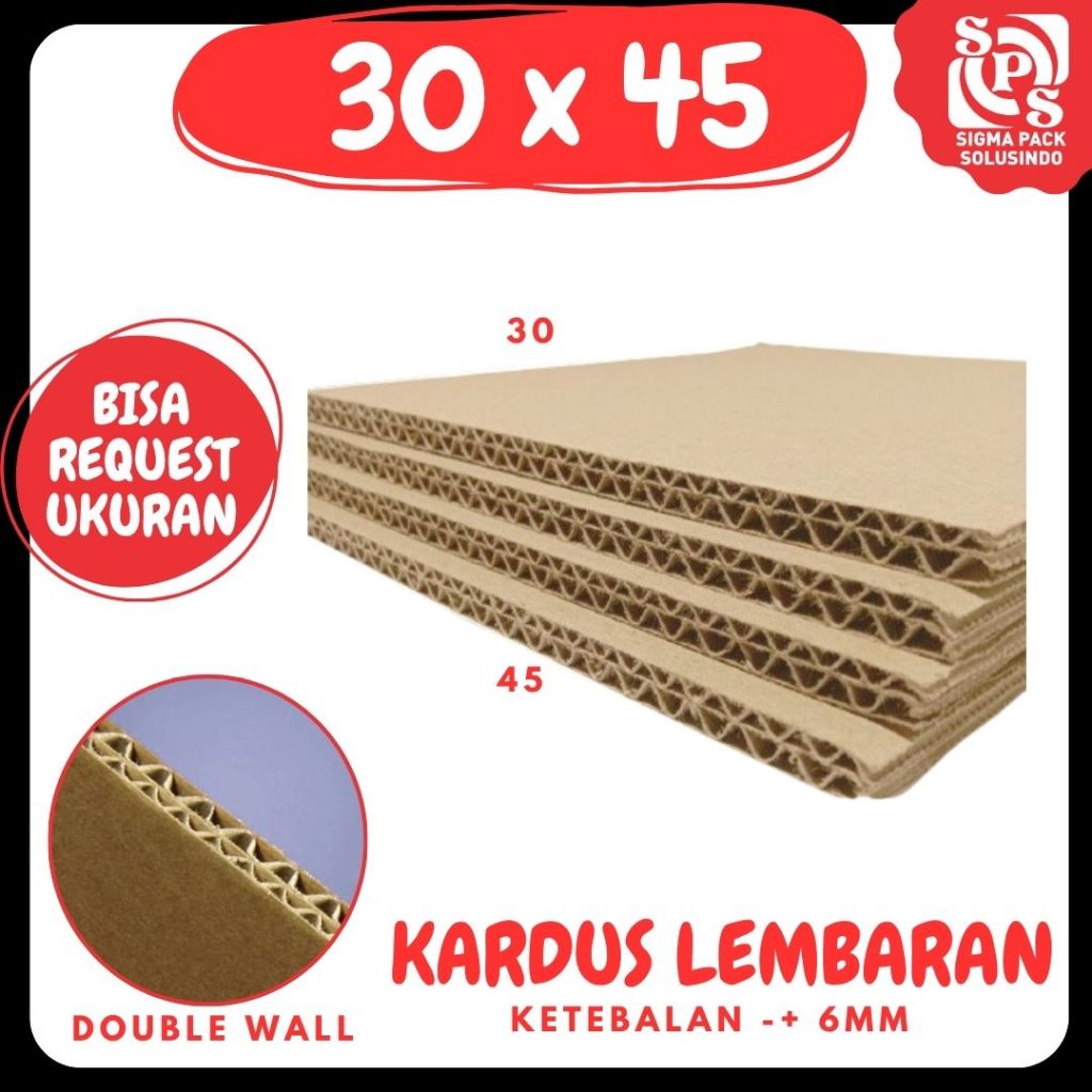 แผ่นแผ่น 30x45 / 20x45 / 10x45 กระดาษแข็งธรรมดา ดับเบิ้ลวอลล์ กระดาษแข็ง สีน้ําตาล