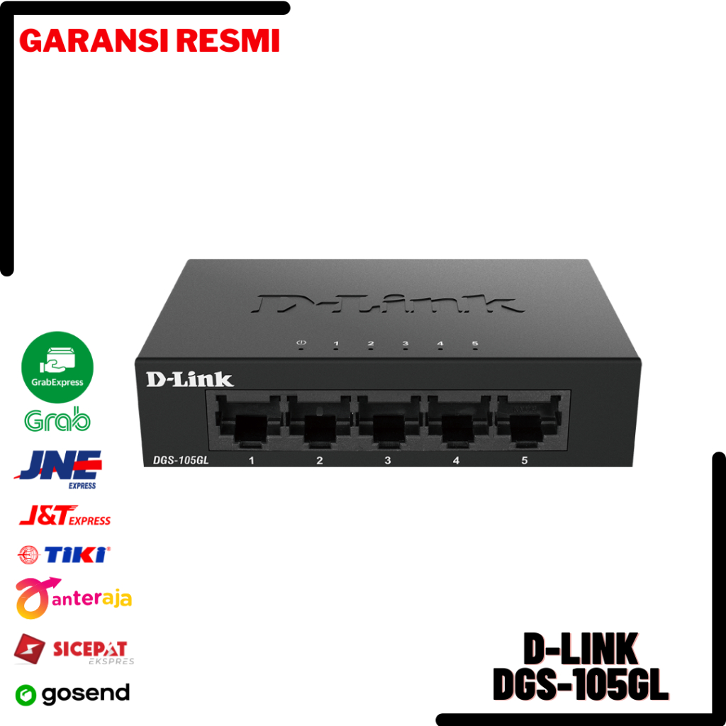 D-LINK DGS-105 สวิตช์เดสก์ท็อป Gigabit 5 พอร์ตในปลอกโลหะ - DGS-105GL