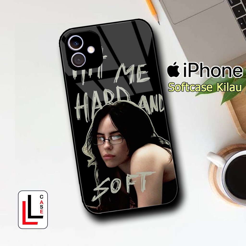 {LL0141} Softcase Glossy Iphone 11 12 13 14 15 Pro Max Mini X XR 7 8 9 6 Case IP Premium Shiny Mirro