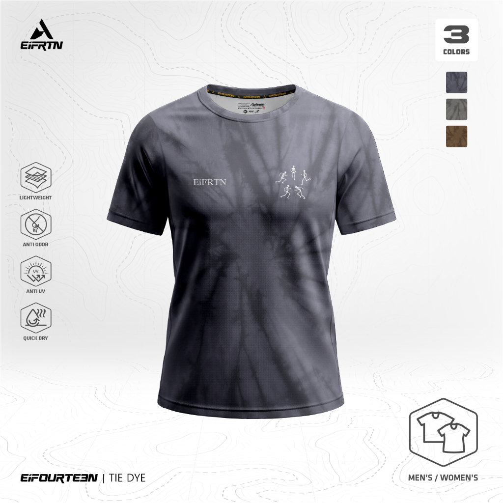 เสื้อยืดเสื้อมัดย้อม Eifrtn สําหรับผู้ชายและผู้หญิง 3 สี - ชุดมัดย้อม Eifourteen