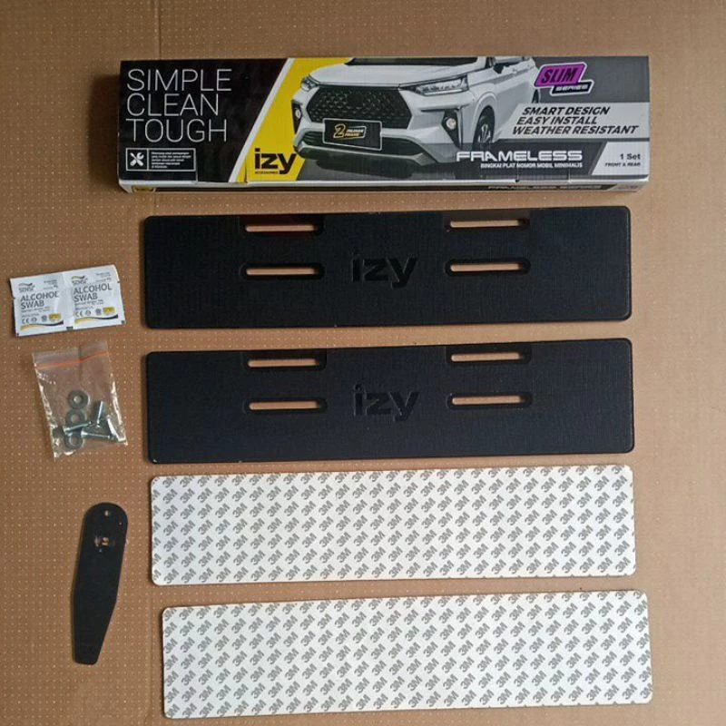 IZY CLEAN LOOK FRAMELES LICKET PLATE HOLDER (เฉพาะสําหรับ PAIR)