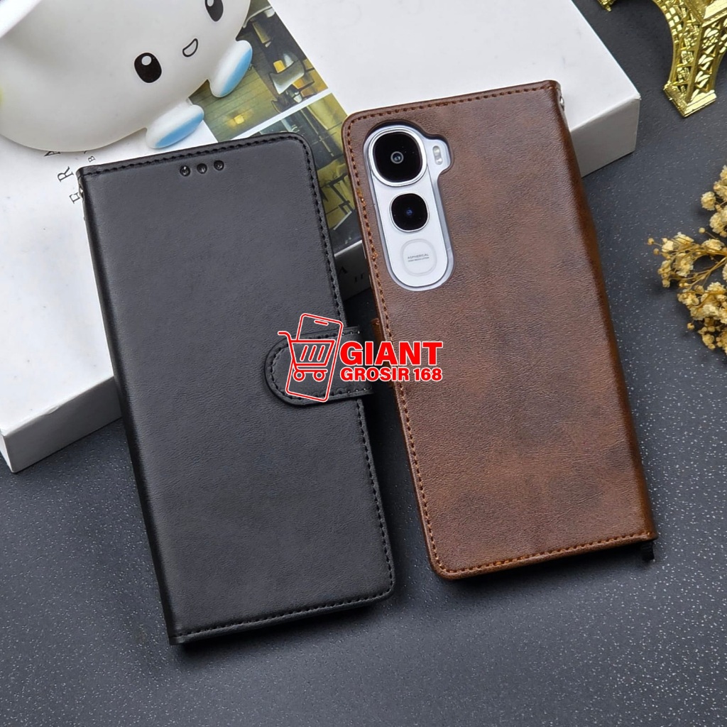 Flip Case Leather Book Cover Leather Material + Wallet Case Vivo Y400