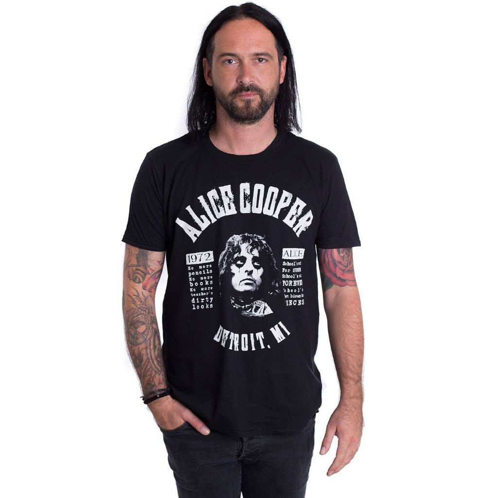KATUN Alice Cooper Schools Out Tshirt ผ้าฝ้าย 100% 30s ผ้าฝ้ายหวีวัสดุ || ไซส์ SML XL XXL 3XL 4XL