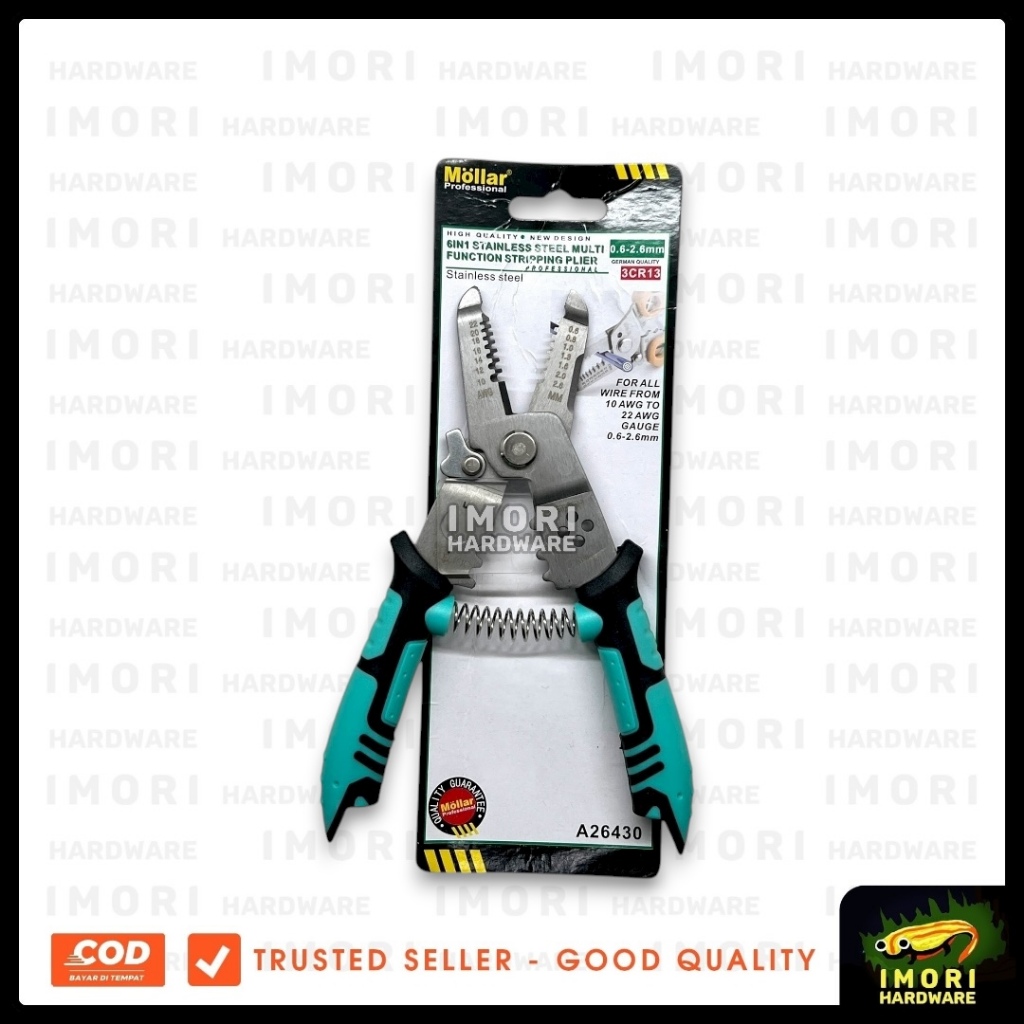 MOLLAR คีมย้ําสายไฟสแตนเลส 6 in 1 im