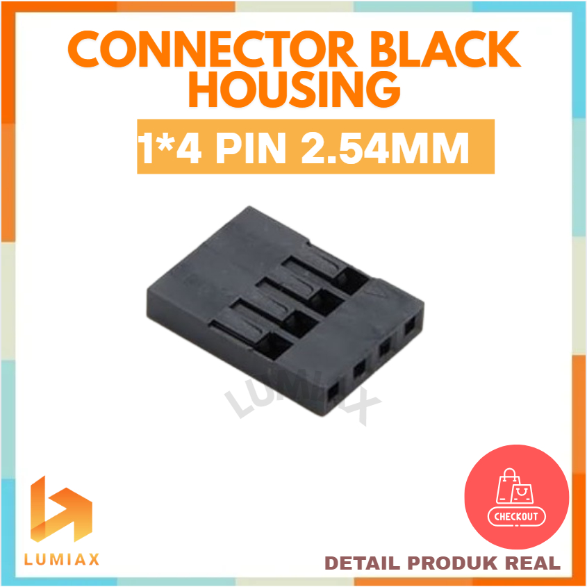 10PCS สีดํา 4 Pin Terminal สีดํา Housing Connector 4pin สีดํา Housing
