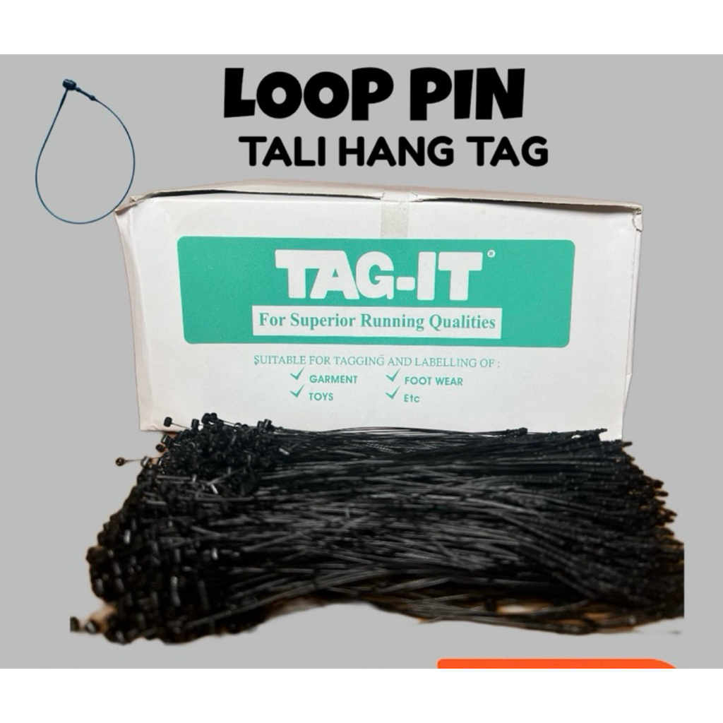 LOOP PIN / BLACK HANG TAG ROPE 5 INCH 5000 ชิ้น