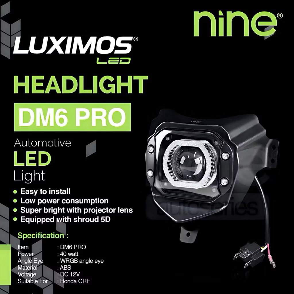 Bilined Daymaker RGB DM6 Pro RGB รถจักรยานยนต์ KLX CRF WRR KTM BY Luximos Nine