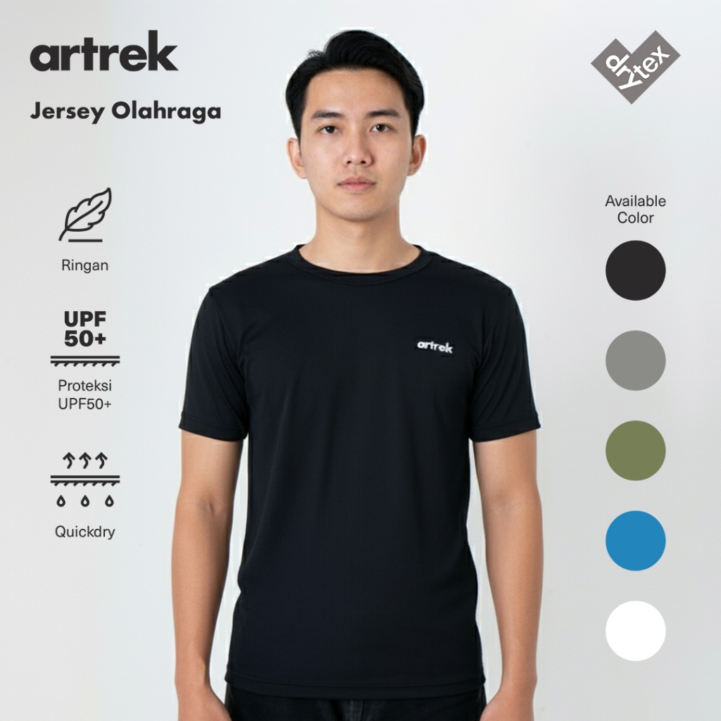 Artrek Mens Regular RUNNING Jersey TREKKING PADEL TENNIS HIKING RUNNING GYM Sports Dry Fit QUICK DRY UPF50 LIGHT