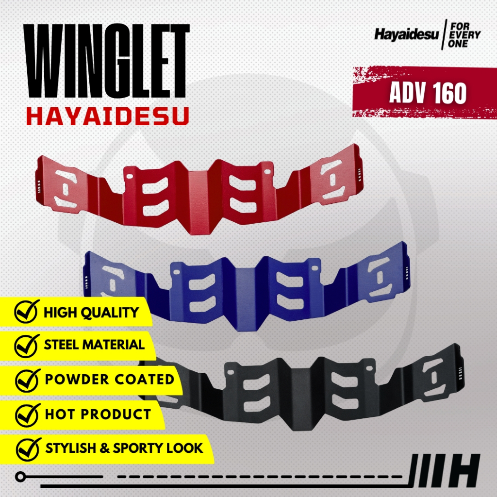 Honda ADV 160 Lower Winglet - วัสดุเหล็ก Sporty Look คุณภาพสูง HAYAIDESU
