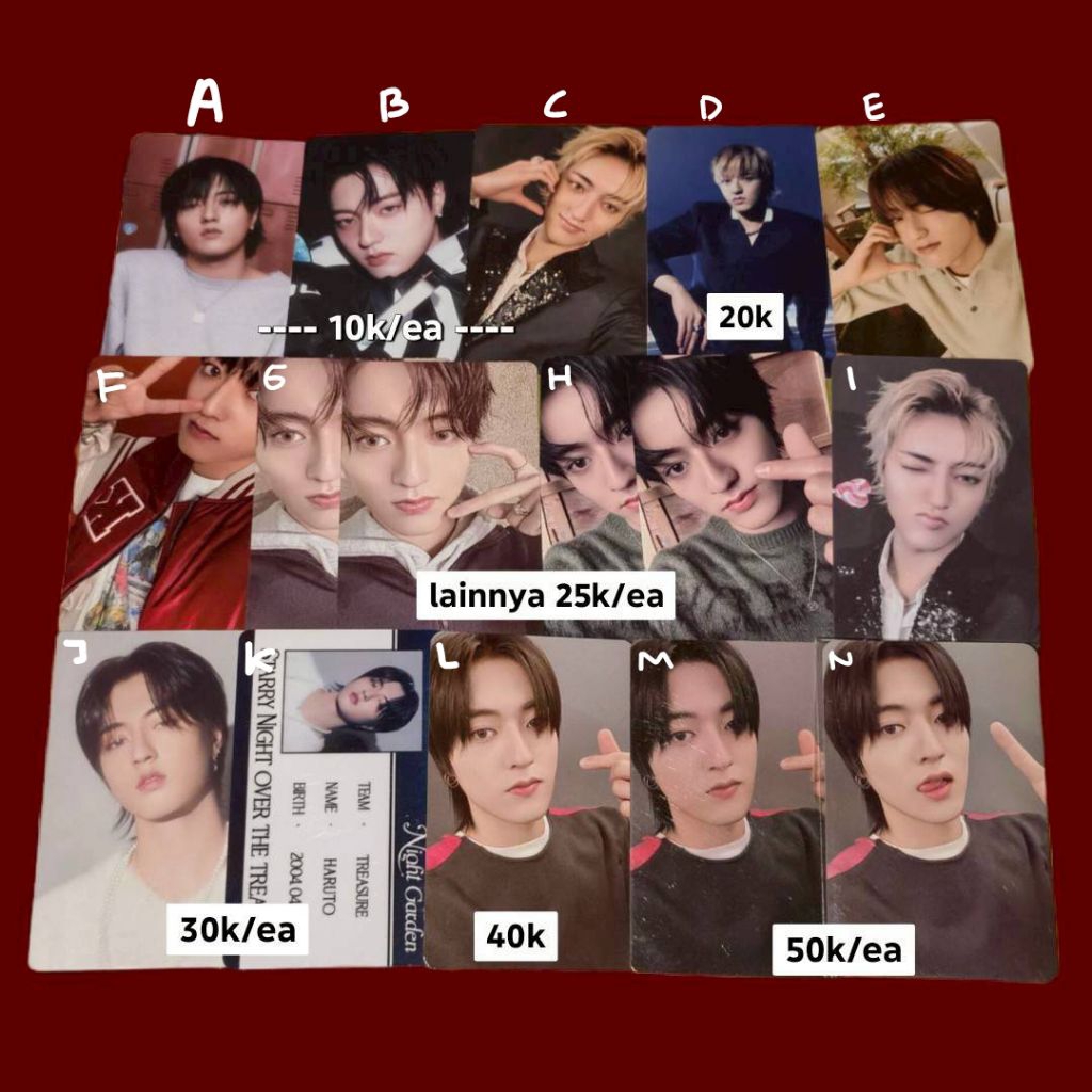 [MUST CO WRAP] HARUTO pc photocard treasure reboot อัลบั้ม weverse ygs ygp pob รีเลย์โลหะทัวร์ md ko