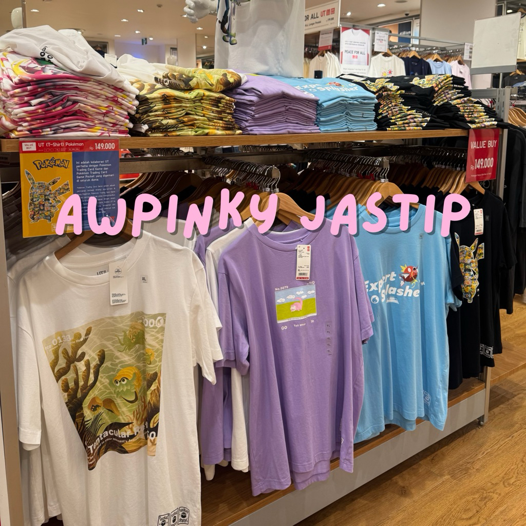 เสื้อยืด JOASTIP UNIQLO UT POKEMON UNISEX SHORT-SLEEVED