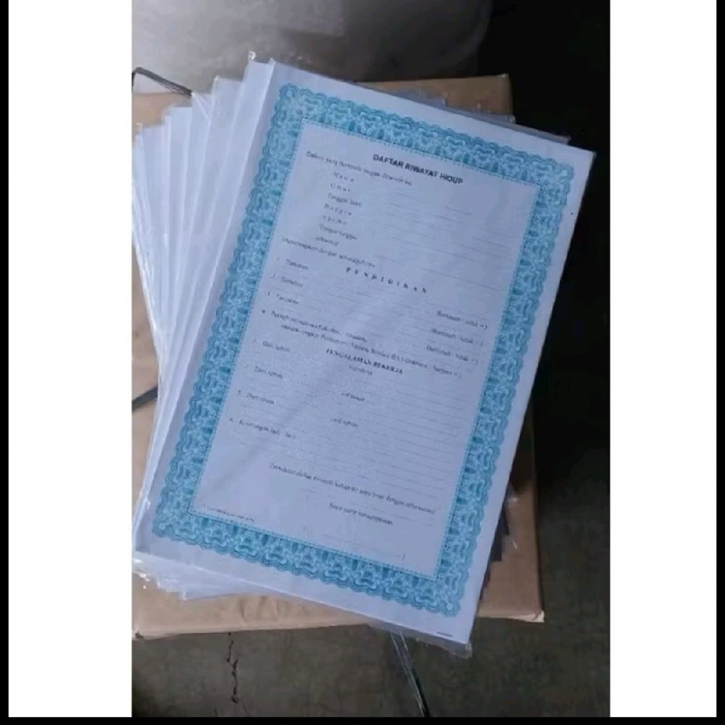 LIVING HISTORY LIST & JOB APPLICATION LETTER/1 แพ็ค