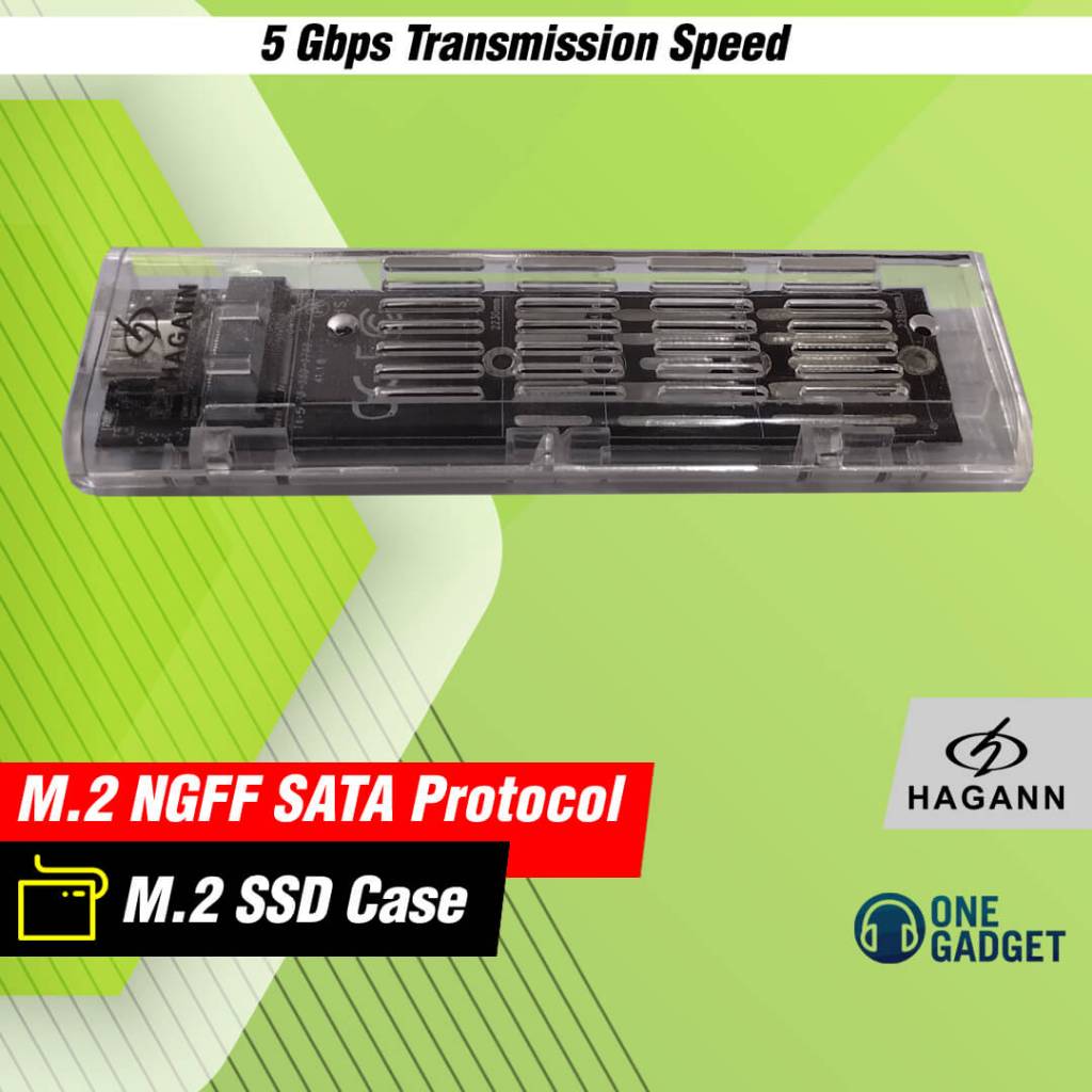HAGANN HDA-E43 USB 3.0 SSD Case M.2 NGFF SATA Type C 3.1 External Enclosure Casing รับประกัน 1 ปี