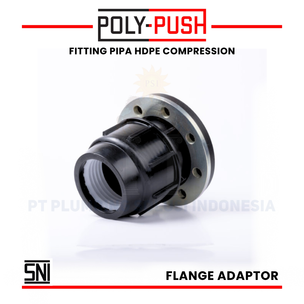 Poly Push Flange Adaptor Compression 2 นิ้ว / 63 มม. PN 16 Fitting HDPE Compression