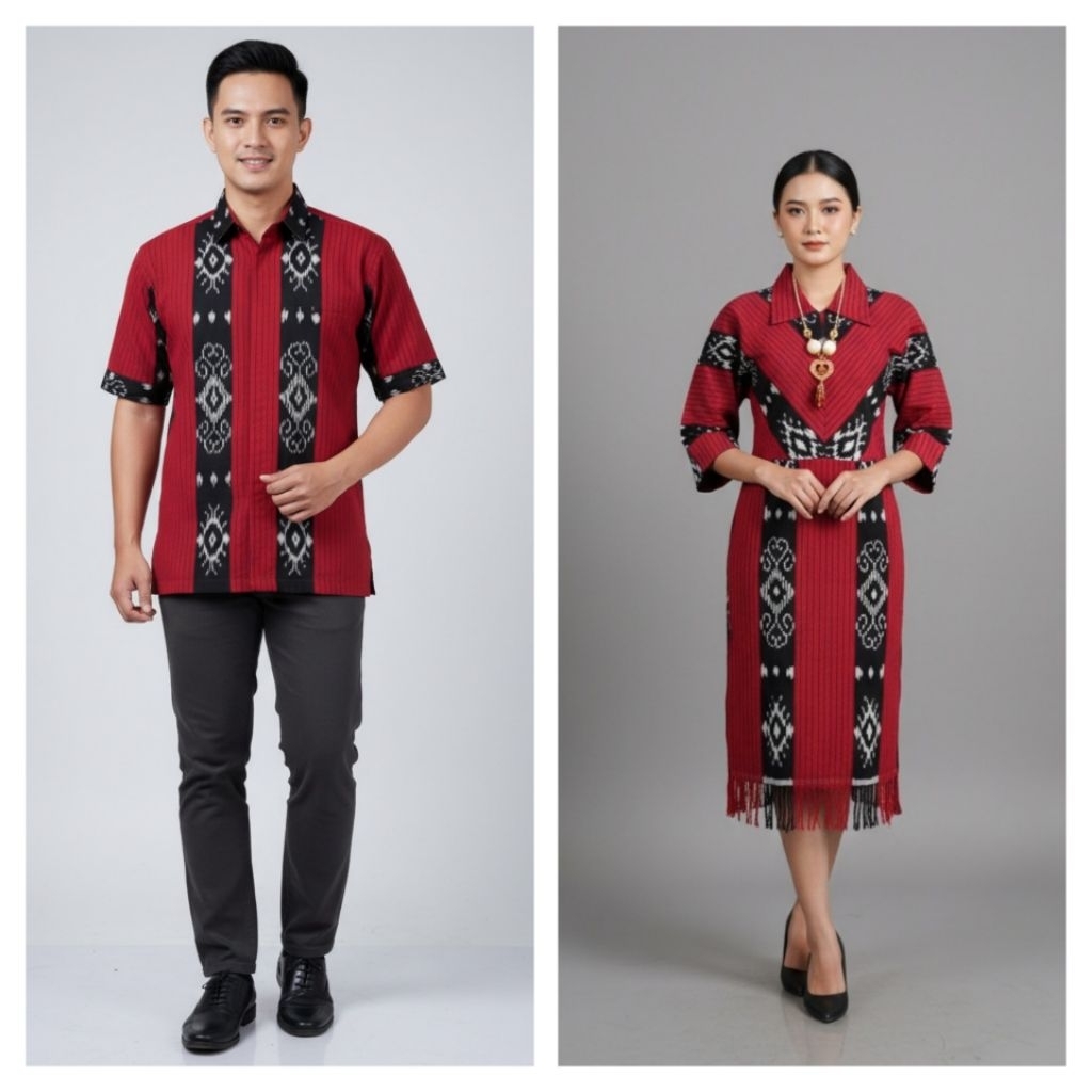 KEMEJA WOVEN COUPLE CLOTHES - WOVEN DRESS - WOVEN SHIRT - ORIGINAL JEPARA WOVEN