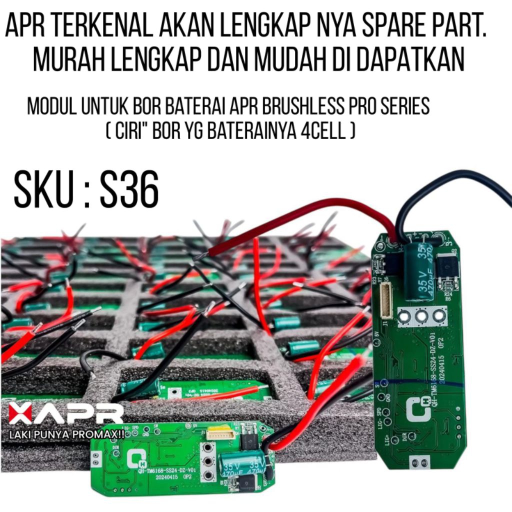 MESIN S36 SPARE PART DRILL PRO SERIES APR โมดูล BRUSHLESS DRILL MACHINE ap12 ap85 ap24