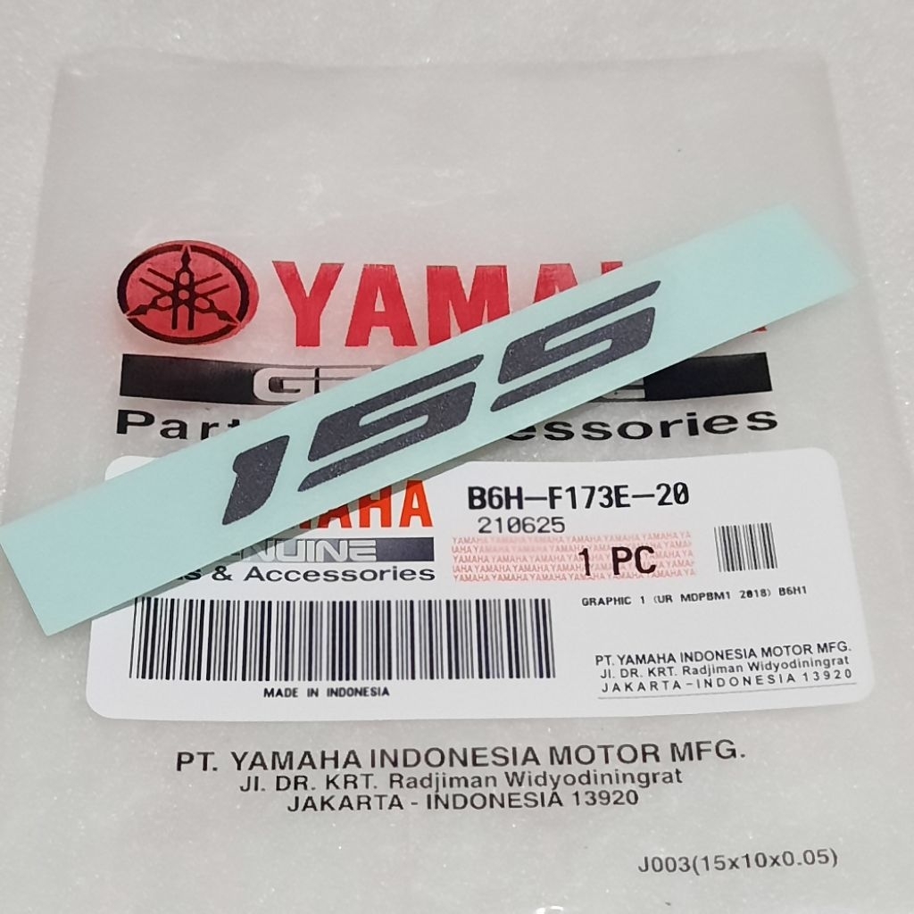 EMBLEM 155 ฝาครอบร่างกายด้านข้าง NMAX ใหม่ 155 ต้นฉบับ YAMAHA B6H F173E 20