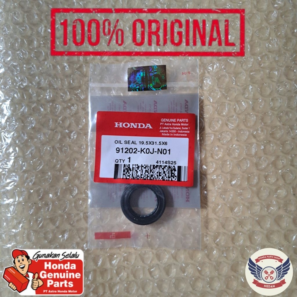 91202K0JN01 ซีลน้ํามัน 19.5x31.5x6 ซีลเพลาข้อเหวี่ยงเพลาซ้าย – BeAT Deluxe & BeAT Street Led K1A K1A