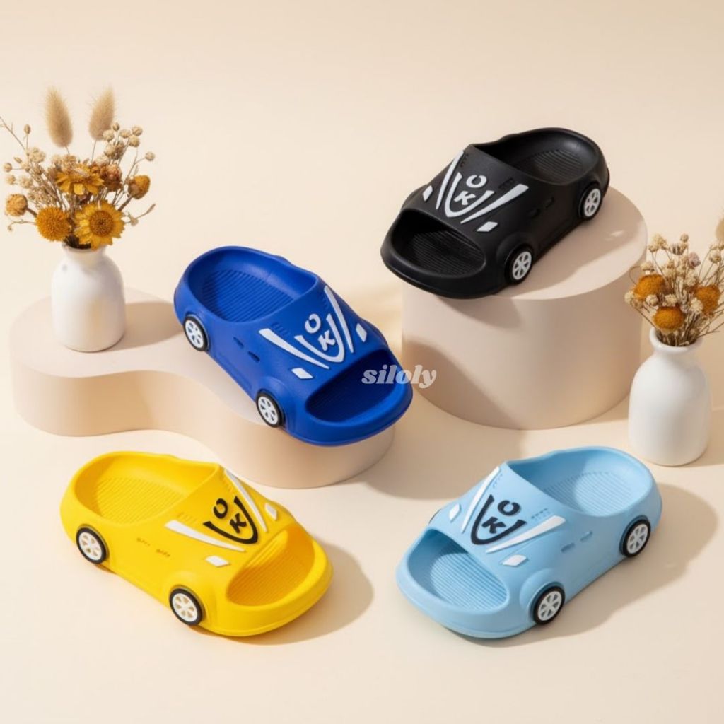 SILOLY - VIBER CAR รองเท้าแตะเด็ก รองเท้าแตะยางรถยนต์รองเท้าแตะ im ชายหญิงน่ารักรองเท้าแตะเด็กอินเทร
