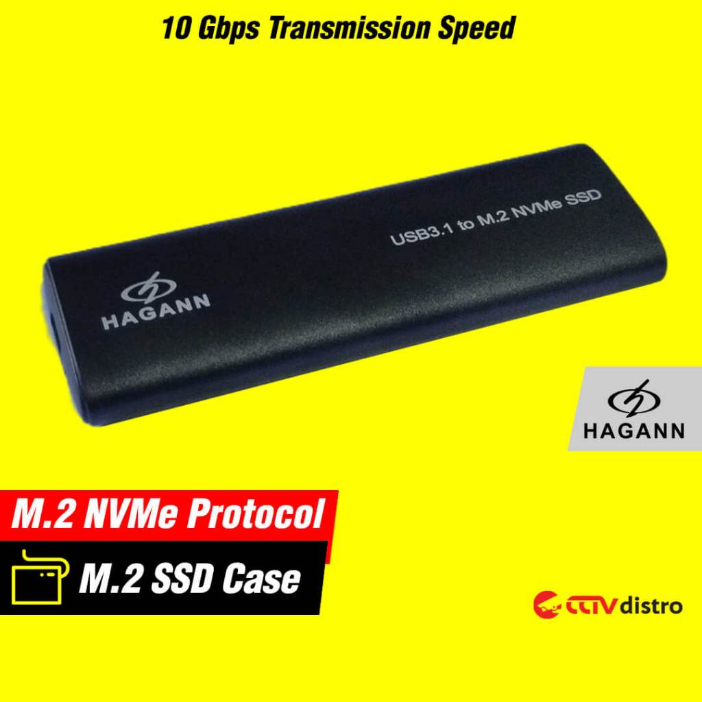 Enclosure M.2 NVMe USB 3.1 Type C SSD Case – รับประกัน 1 ปี HAGANN HDA-E41