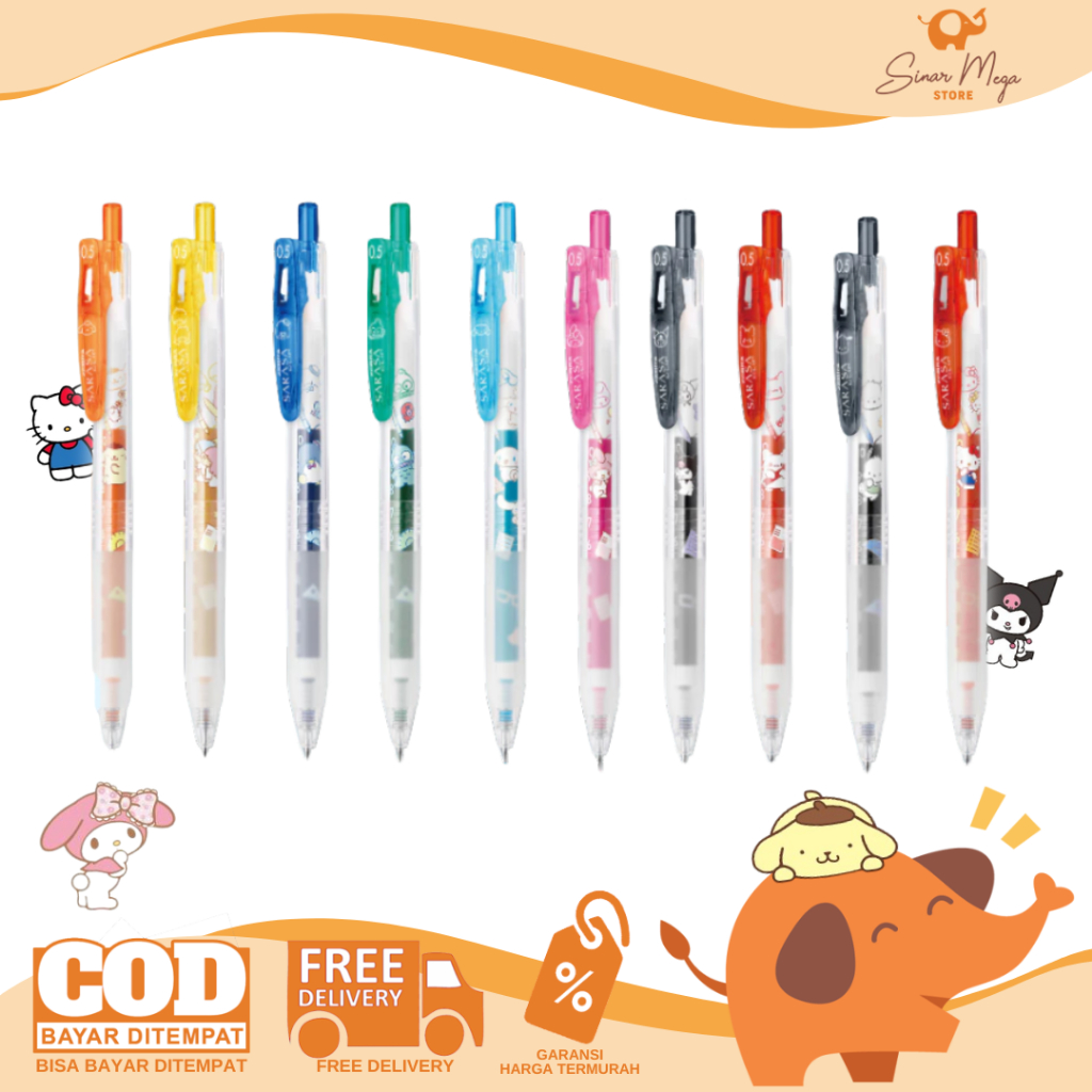 Zebra Sarasa Clip ปากกาเจล Sanrio Series Limited Edition / เดี่ยว / ชุด 3 ชิ้น / ไส้ปากกา