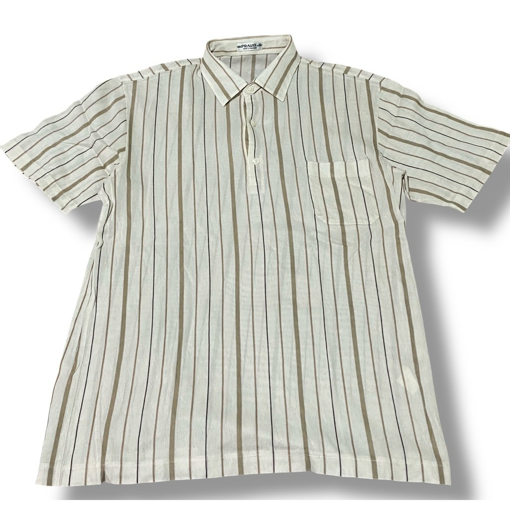 PRAISE Preloved เสื้อโปโลลายทางลําลอง