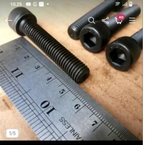 12.9 น๊อตเหล็ก L เกลียวเต็ม, m8x40-m8x100, กุญแจ L6