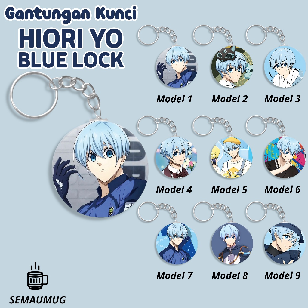 GANTUNGAN HIORI YO BLUE LOCK KEYCHAIN CUTE ANIME KEYCHAIN GIFT CUSTOM PRINT SENMUG