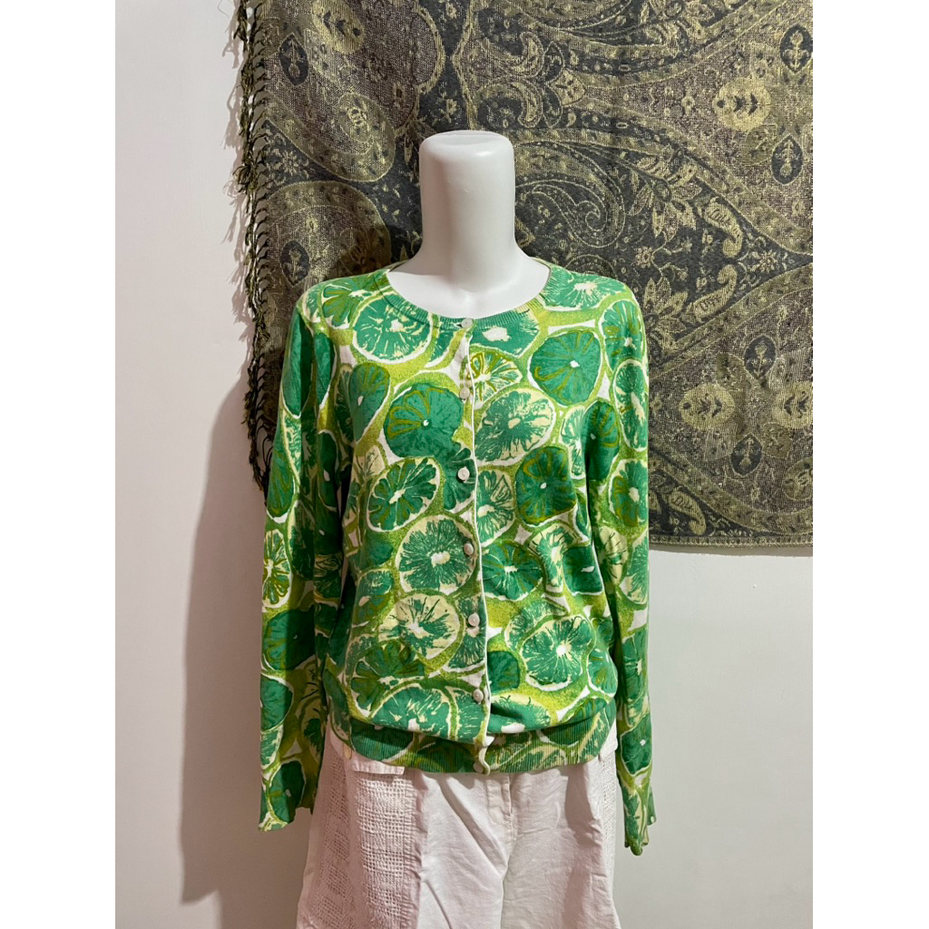 เสื้อคาร์ดิแกน Lands End Oneck