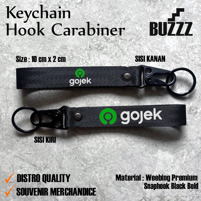 GANTUNGAN GOJEK KEY - ONLINE OJEK CARABINER - GOJEK KEY CHAIN - GOJEK OJOL