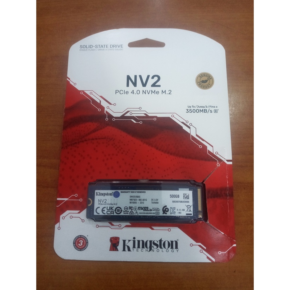 Kingston NV2 500GB SNV2S/500G M.2 NVME Gen 4 Upto 3500MB/s SSD - ใช้แล้วหรือมือสองสภาพดี