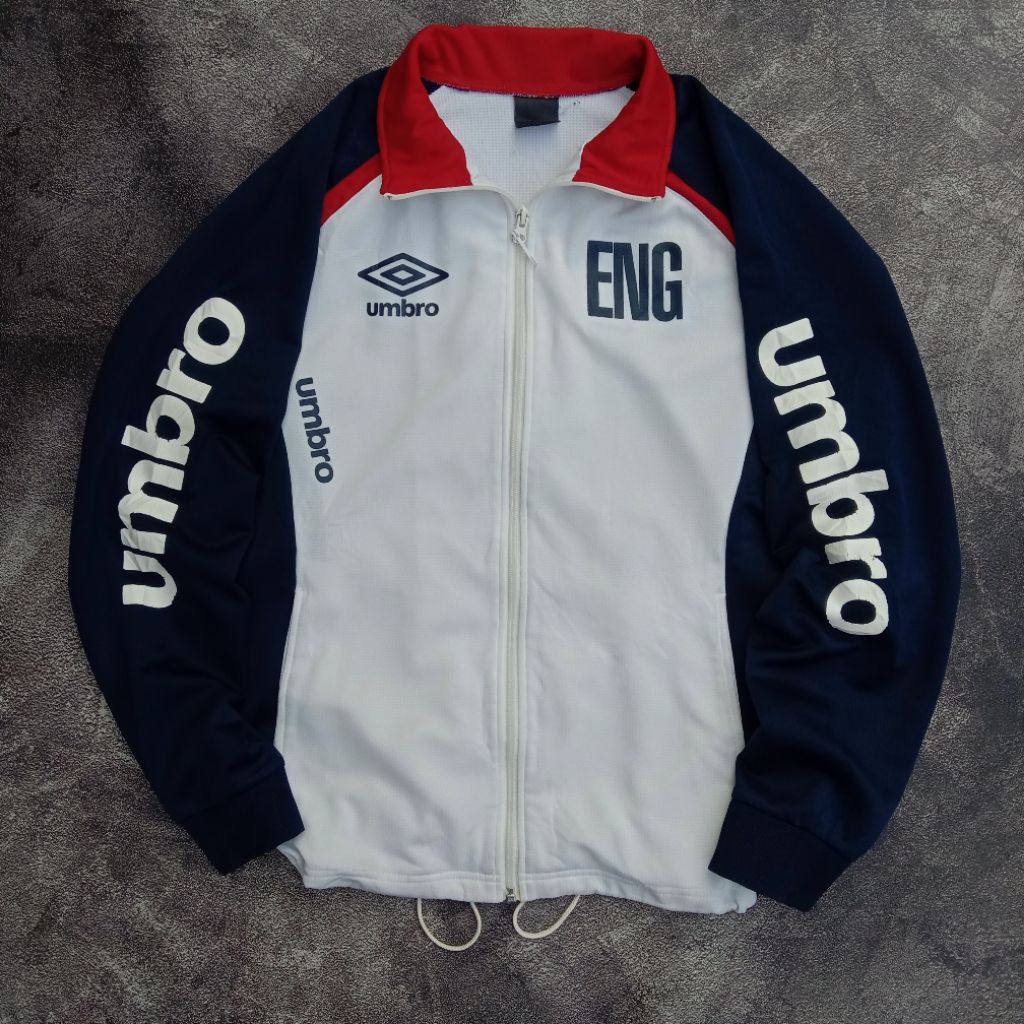 Tracktop Umbro ใบอนุญาตวินเทจโดย descente, Tracktop Jacket Umbro x ENG Spellout Vintage original, Um